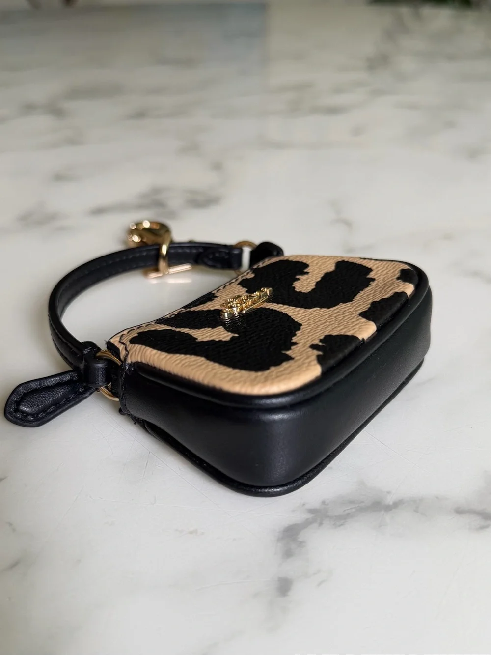 Coach Mini Nolita Bag Charm With Leopard Print CX073 Key Chain
